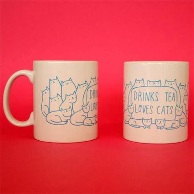 Able & Game - Drinks Tea Loves Cats Mug - Image 2
