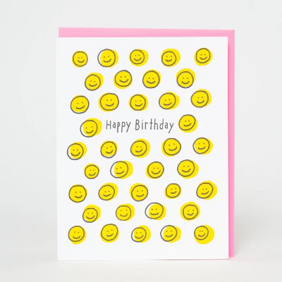 Ashkahn Card - Happy Birthday (Faces)