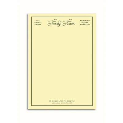 Fawlty Towers Hotel Notepad - Herb Lester Associates