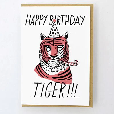 Hello Lucky Card - Happy Birthday Tiger