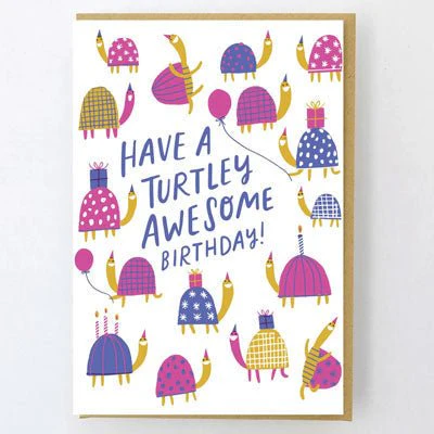 Hello Lucky Card - Turtley Awesome Birthday
