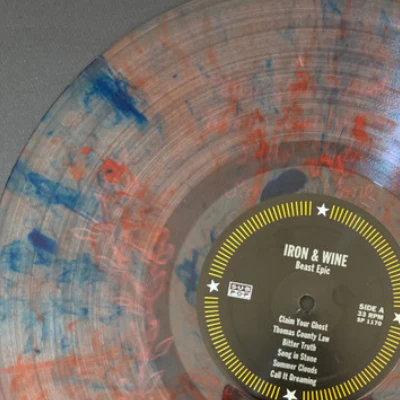 Iron & Wine - Beast Epic (Limited Australian Exclusive Red & Blue Clear Coloured Swirl Vinyl) - Image 2