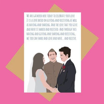 Meet Me In Shermer Card - We Are Gathered...Wedding Friends
