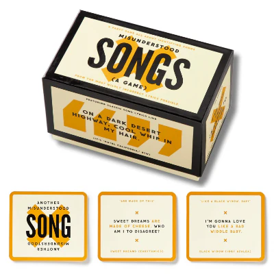 Misunderstood Songs Game: A Party Game All About Identifying Songs - Brass Monkey