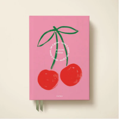 Papier - 2026 A5 Daily Planner (Fresh Cherries Hard Cover Diary)
