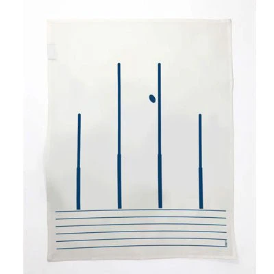 Skimming Stones Tea Towel - Footy