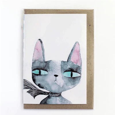 Surfing Sloth Card - Cats Eyes