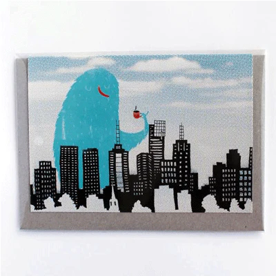 Surfing Sloth Card - Coffee Monster