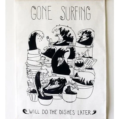 Surfing Sloth - Gone Surfing Tea Towel