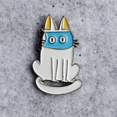 Surfing Sloth Pins - Masked Cat