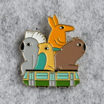 Surfing Sloth Pins - Tram Animals