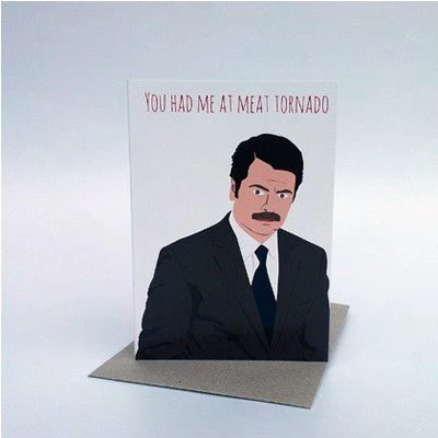 Meet Me In Shermer Card - You Had Me At Meat Tornado Parks & Recreation
